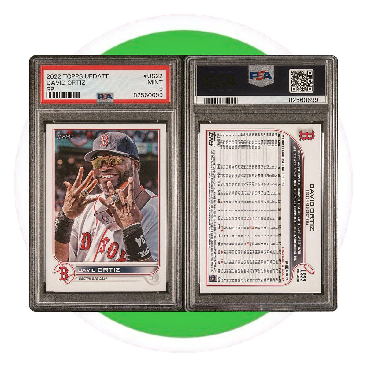 TcTsportscards's tweet image. ⚾️ DAVID ORTIZ ⚾️
2022 #topps #updateseries #shortprint #davidortiz SP #redsox #psa9 #mint #psacard #graded #slabbed #collect #thehobby #whodoyoucollect #tradingcardsandthings #boston #bostonredsox #mlb #baseball #bigpapi #dirtywater #redsoxnation #tradingcards #tctsportscards