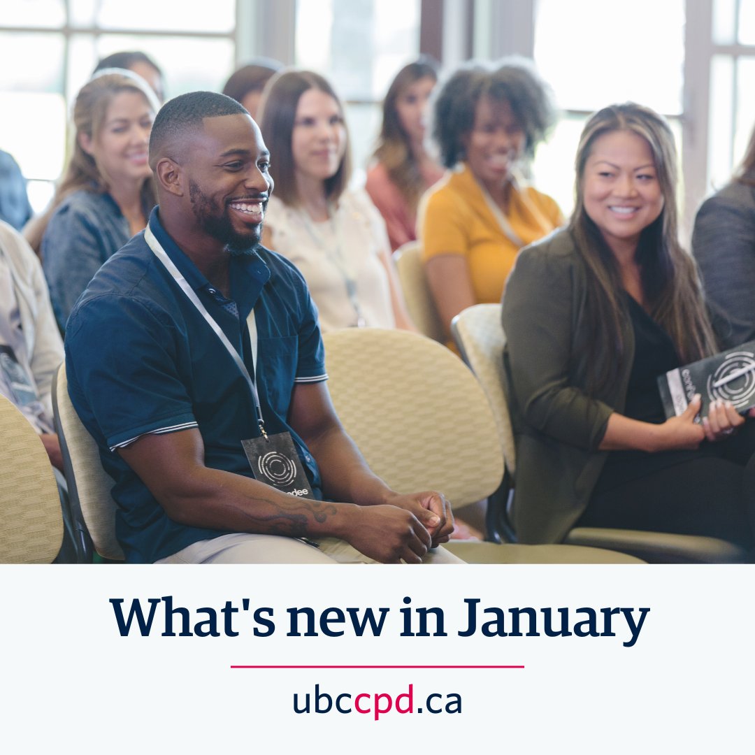 We welcome 2024 with opportunities to connect and create together. A new season of learning begins with updated #MedEd, popular conferences and new team members. Visit our News page to learn more about what’s happening this month: ubccpd.ca/news #CPD #MedTwitter