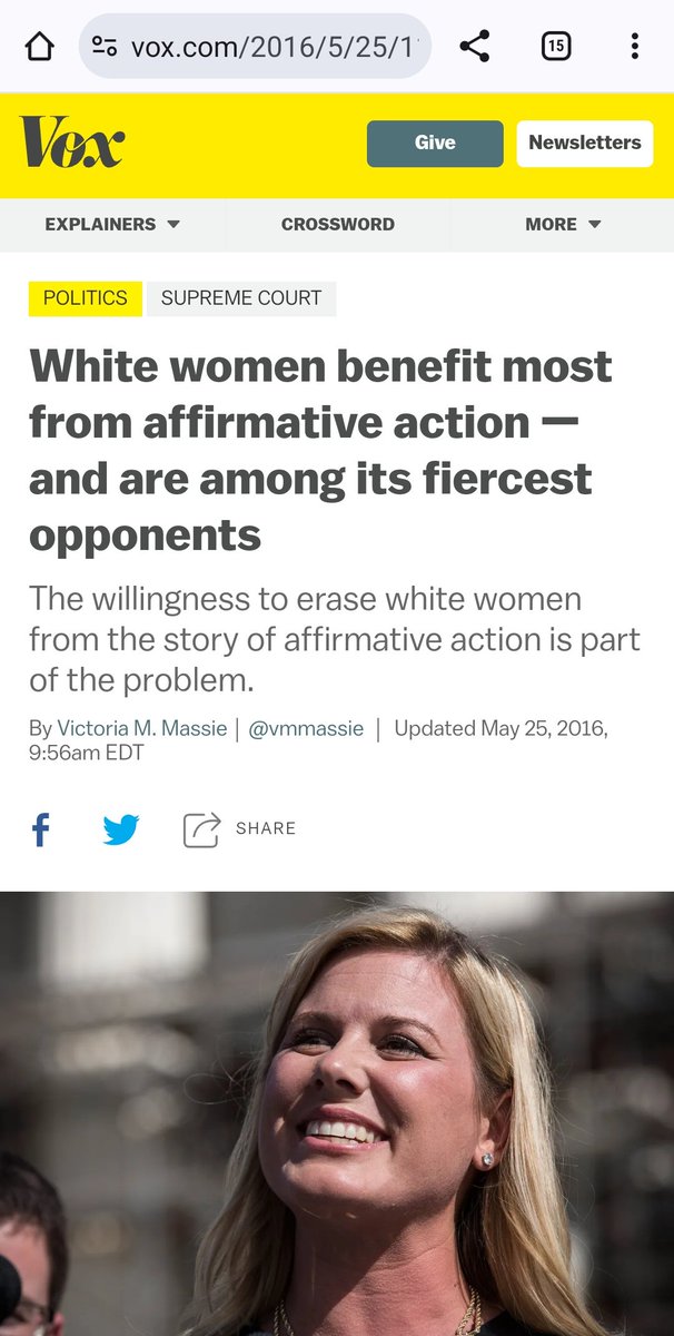 stoopandstank's tweet photo. @jemelehill @DefNotASynth @danogburn How is it that in 2024 people still don't know that affirmative action is about race and gender and that WHITE WOMEN have benefited the MOST!? Since jump. https://t.co/tjLmrq7Tte
