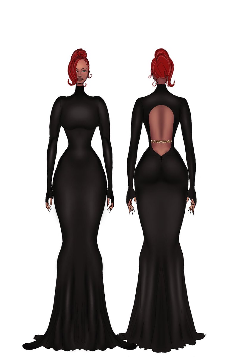 bynissymarie's tweet photo. Iman Cuban Link Gown in Black Velvet by Nissy Marie.  

Ladies would you wear this? https://t.co/n5NL5Z88OR