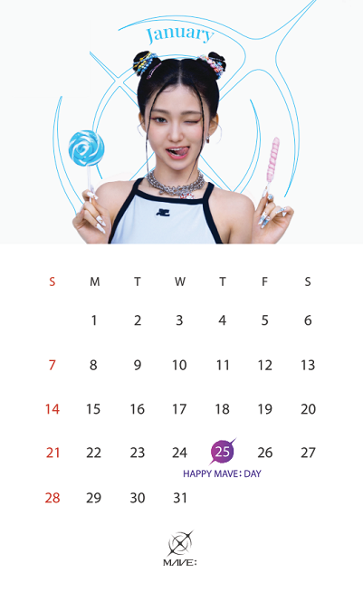 MAVE_official_'s tweet photo. [#SIU:] 🐰
메이브 달력과 함께,  
Happy New Year 2024 😊

#MAVE #메이브 #SIU #시우 
#새해 #Happynewyear  #calendar 
#Whats_My_Name #MAVE_Whats_My_Name https://t.co/8rt60CrD5L