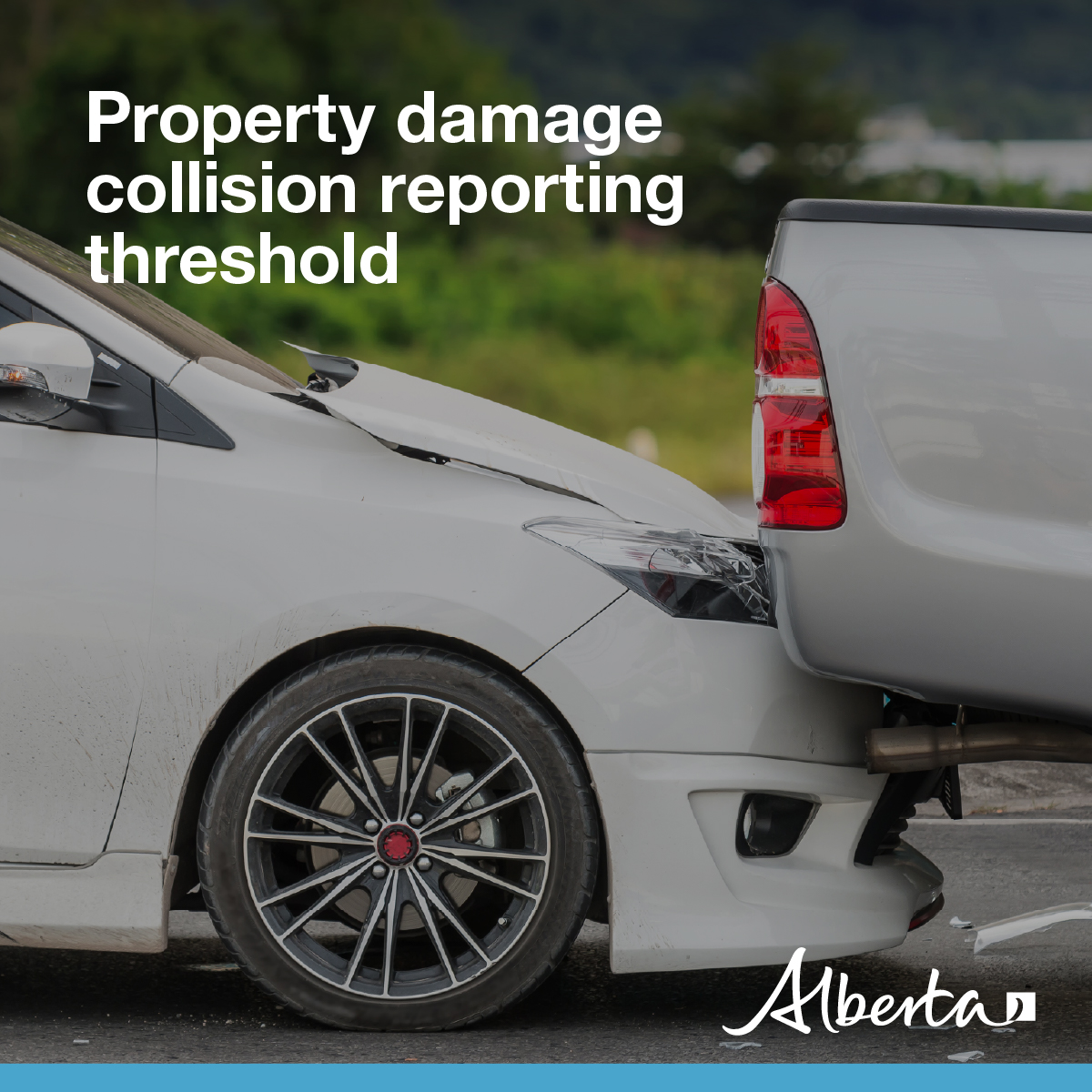 Drivers no longer have to report property damage from a collision to law enforcement unless the cost is more than $5,000. This increase from the previous threshold of $2,000 better reflects current vehicle repair costs. Learn more: alberta.ca/release.cfm?xI…