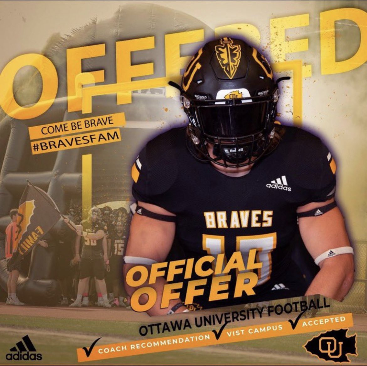 RJ Williams (@rjw2024) on Twitter photo After a great conversation with <a href="/Coach_CAnderson/">Coach CA</a> I am blessed to receive an offer to Ottawa University!!
Go Braves!
<a href="/OttawaBravesFB/">Ottawa Braves Football</a> <a href="/Coach_Hartz_2/">Steve Hartz</a> After a great conversation with <a href="/Coach_CAnderson/">Coach CA</a> I am blessed to receive an offer to Ottawa University!!
Go Braves!
<a href="/OttawaBravesFB/">Ottawa Braves Football</a> <a href="/Coach_Hartz_2/">Steve Hartz</a>