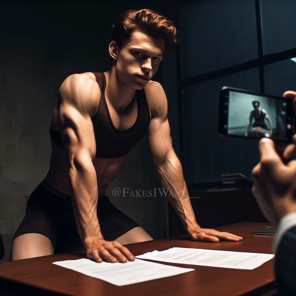 FakesIWant__'s tweet photo. The interview process

#AIfakes #gayfakes #fakes #NSFW #malecelebfakes https://t.co/riEuvFjR0w