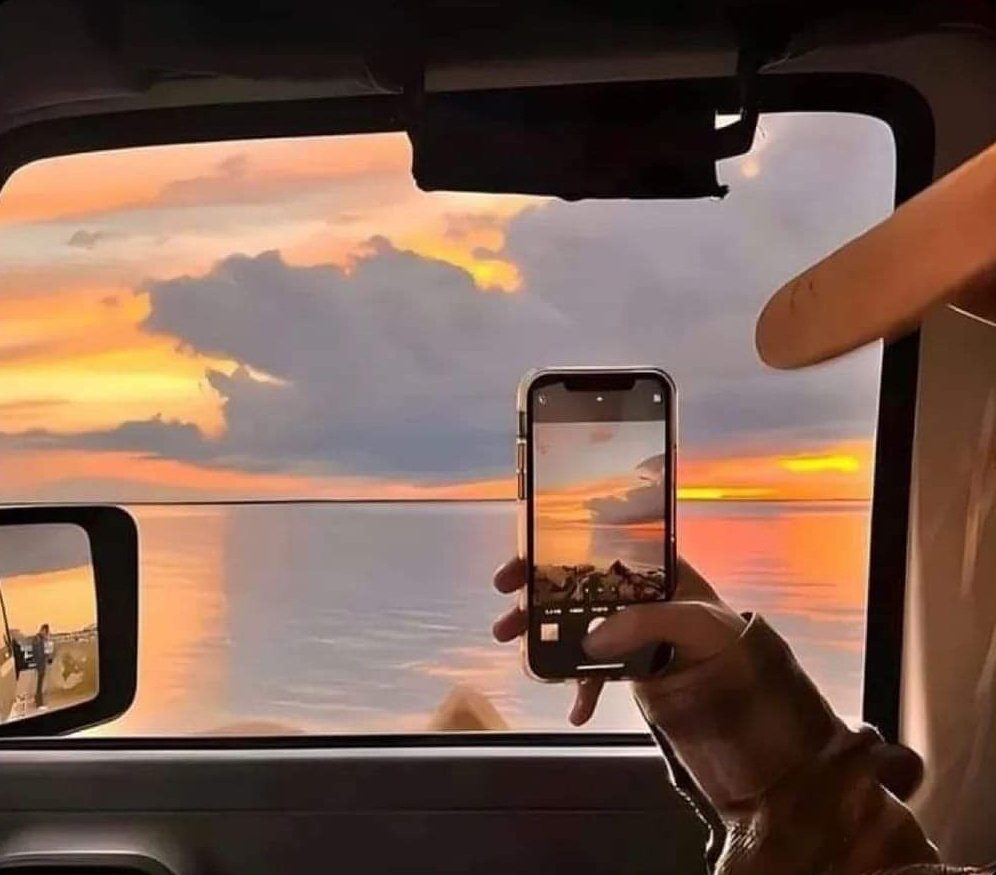 yo cuando veo un atardecer bonito: