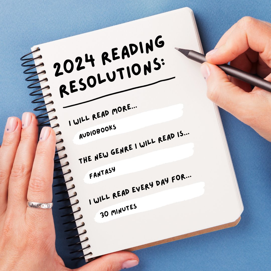 Sorareadingapp's tweet image. 📚✨ What's on your students' #ReadingResolutions list for 2024? Check out the social media template and join us in sharing your reading resolutions! 📖 #SoraApp #2024Reads