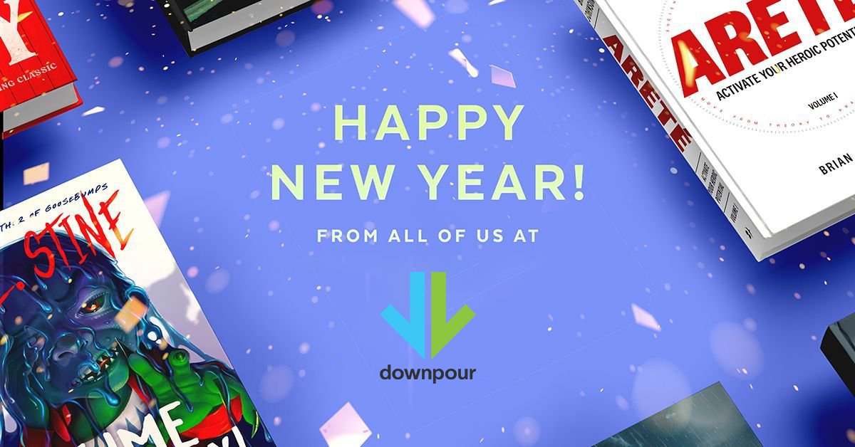 🎉Happy New Year from the Downpour family!🎊May this year be filled with riveting stories, captivating narrations, and unforgettable adventures.📚✨Here's to another chapter of audiobook joy and literary magic!🥳Cheers to 2024 – let the listening journey begin!🎧📖 #HappyNewYear