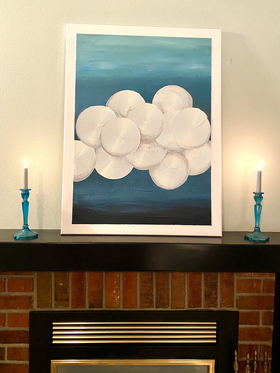 RayaMaday's tweet photo. New year, new medium. Say hello to my first ever textured painting. #weatherart #artweather #meteorology #storms https://t.co/Twpfw8peUz