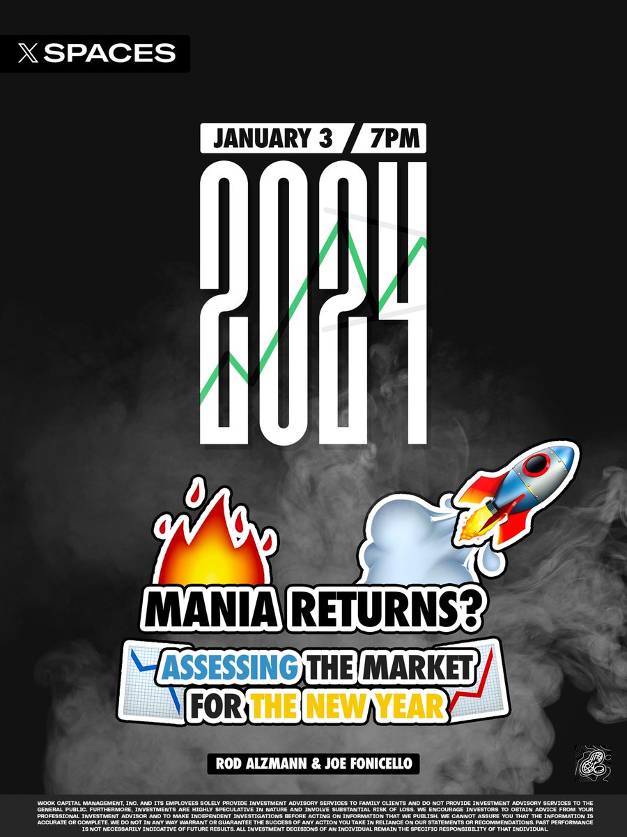 GMEdd.com (@gmedd) on Twitter photo Mania Returns? 🚀
Join <a href="/RodAlzmann/">Rod Alzmann</a> and @Toast on Wednesday @ 7PM EST for an Open Mic discussion on the state of financial markets and what to expect this year:
⬇️ SIGN UP HERE ⬇️
x.com/i/spaces/1mrGm… Mania Returns? 🚀
Join <a href="/RodAlzmann/">Rod Alzmann</a> and @Toast on Wednesday @ 7PM EST for an Open Mic discussion on the state of financial markets and what to expect this year:
⬇️ SIGN UP HERE ⬇️
x.com/i/spaces/1mrGm…