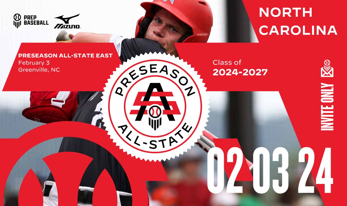 PrepBaseballNC's tweet photo. 2024 𝓟𝓻𝓮𝓼𝓮𝓪𝓼𝓸𝓷 𝓐𝓵𝓵-𝓢𝓽𝓪𝓽𝓮

🔴3 Events in North Carolina 
⚫Best of the Best invited
🔴#TeamCarolina Qualifier, including the 2024 Future Games

Request Your Invite Today - https://t.co/G0sjTNuvBx

#BeSeen | #24NCPAS https://t.co/A0AOtdqeQU