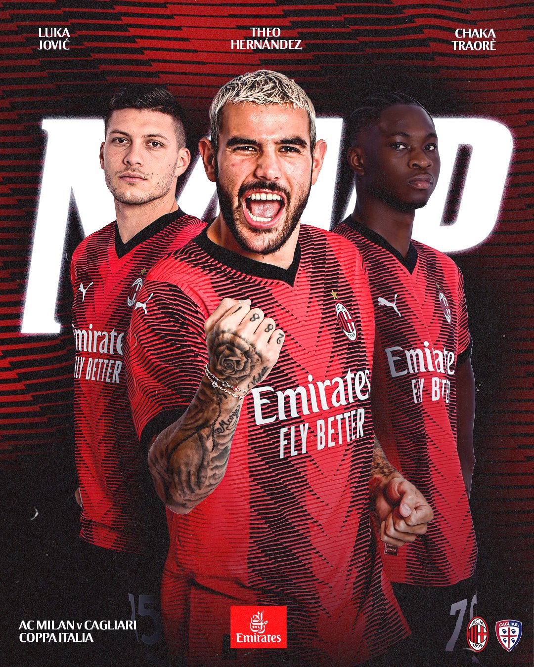 AC Milan on X: Leading from the back and the front: Theo is @Emirates MVP  from #MilanCagliari 🚅 #MilanCagliari #CoppaItaliaFrecciarossa #SempreMilan   / X