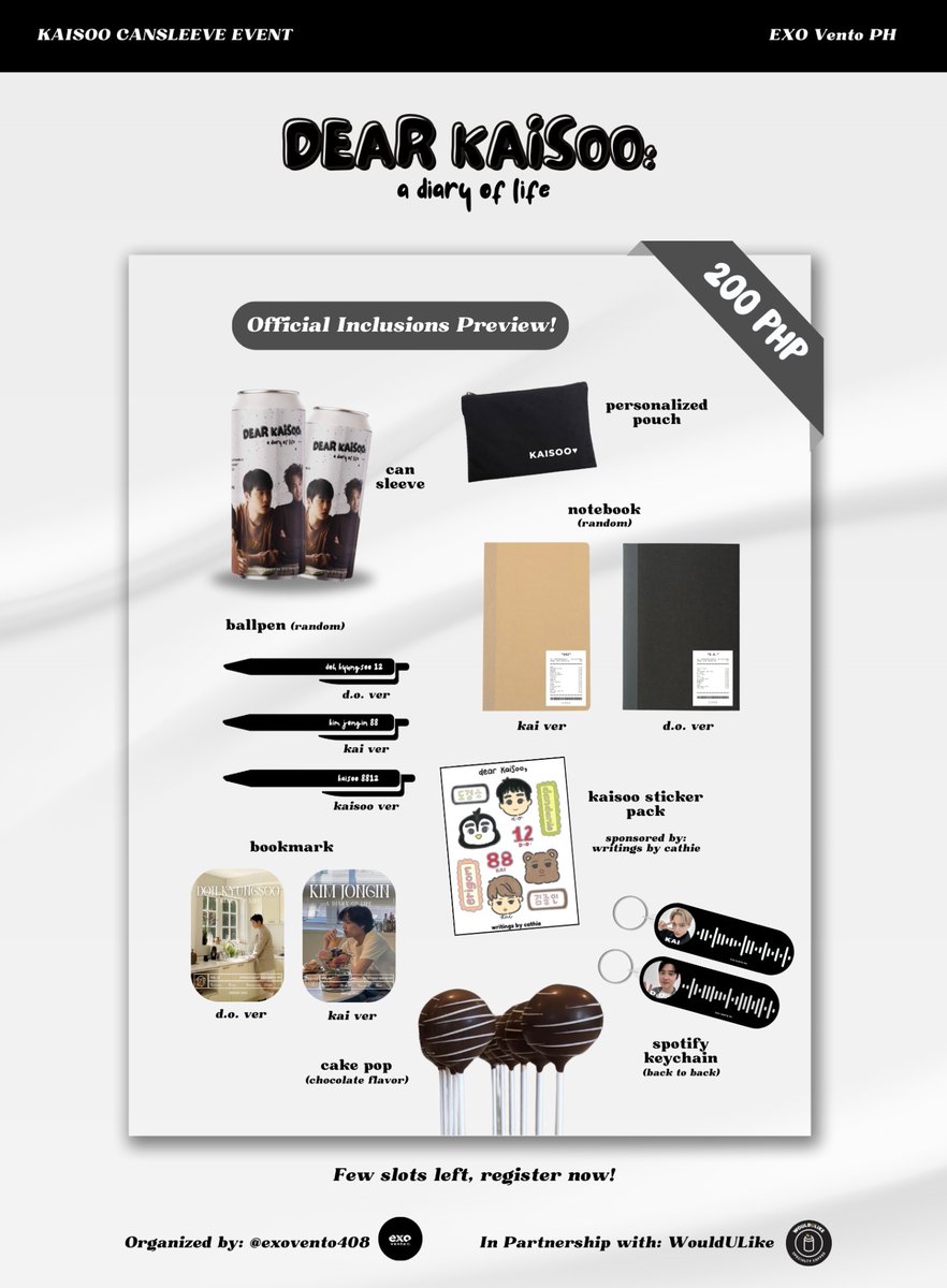 exovento408's tweet photo. Dear KaiSoo: A Diary of Life 〖Cansleeve Birthday Event〗 Official Inclusions Preview

➫ 2024.01.13 12PM

: https://t.co/sHhhgCgrgq
#EXO #KAI #KYUNGSOO 
@weareoneEXO 
#EXOVPHDearKaiSoo https://t.co/CYpdtSL3nD