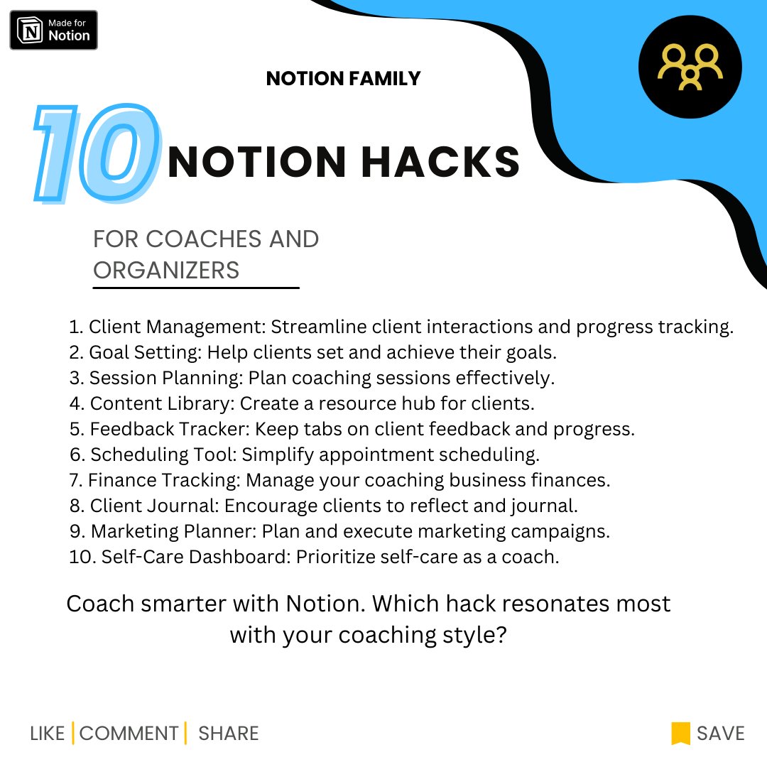 10 Notion Hacks for Coaches and Organizers