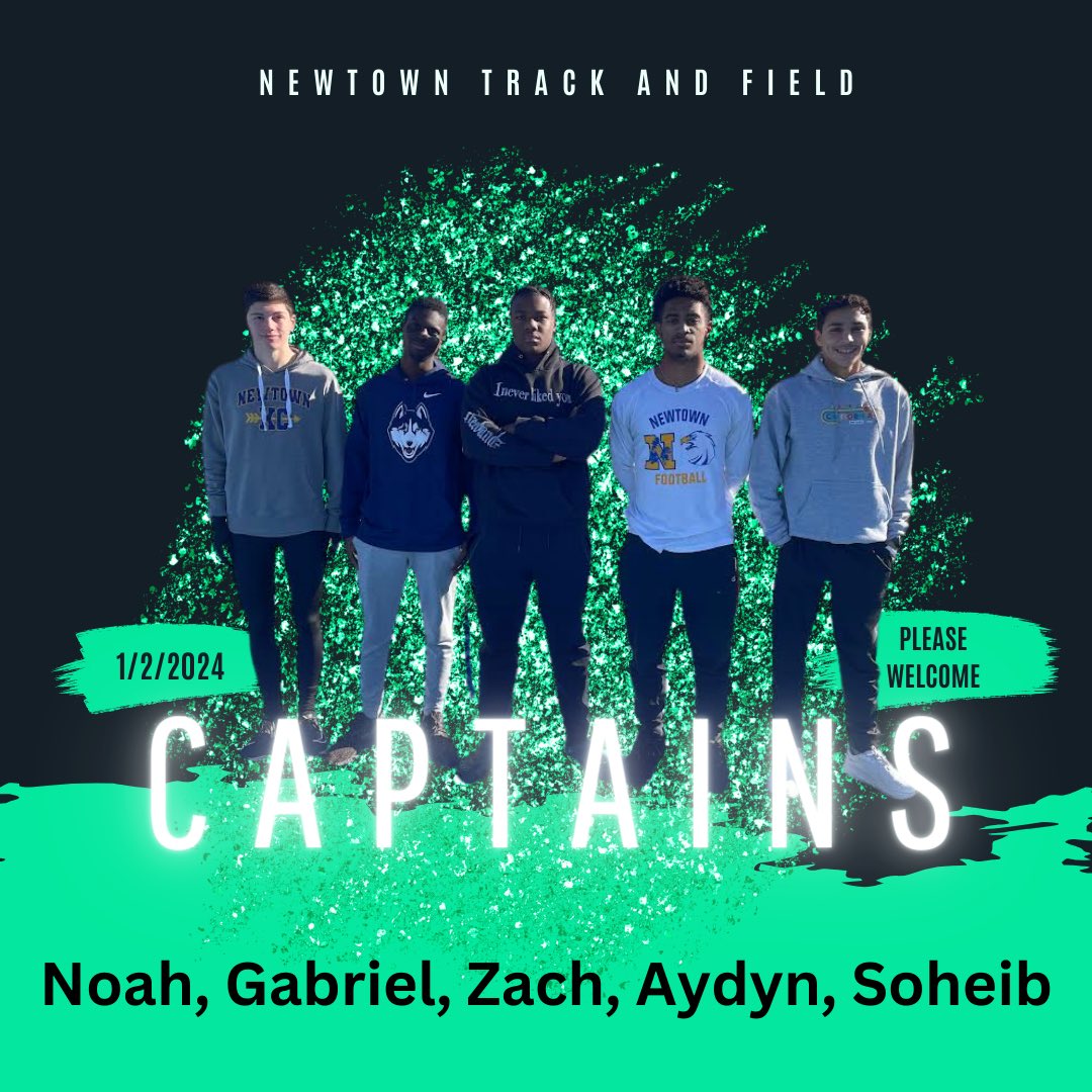 Newtown track and field indoor captains