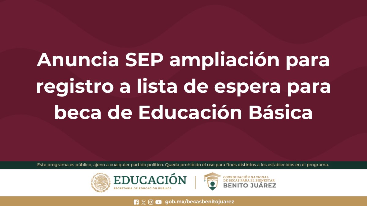 BecasBenito's tweet photo. La @SEP_mx, a través de la #CNBBBJ, informa la ampliación del periodo de la #CSI en Línea a enero de 2024, para las familias con estudiantes inscritos en alguna de las 68 mil escuelas de #EducaciónBásica en localidades de media y baja marginación.

🔗 https://t.co/gnjuiaygGH https://t.co/CpLjaQW80k