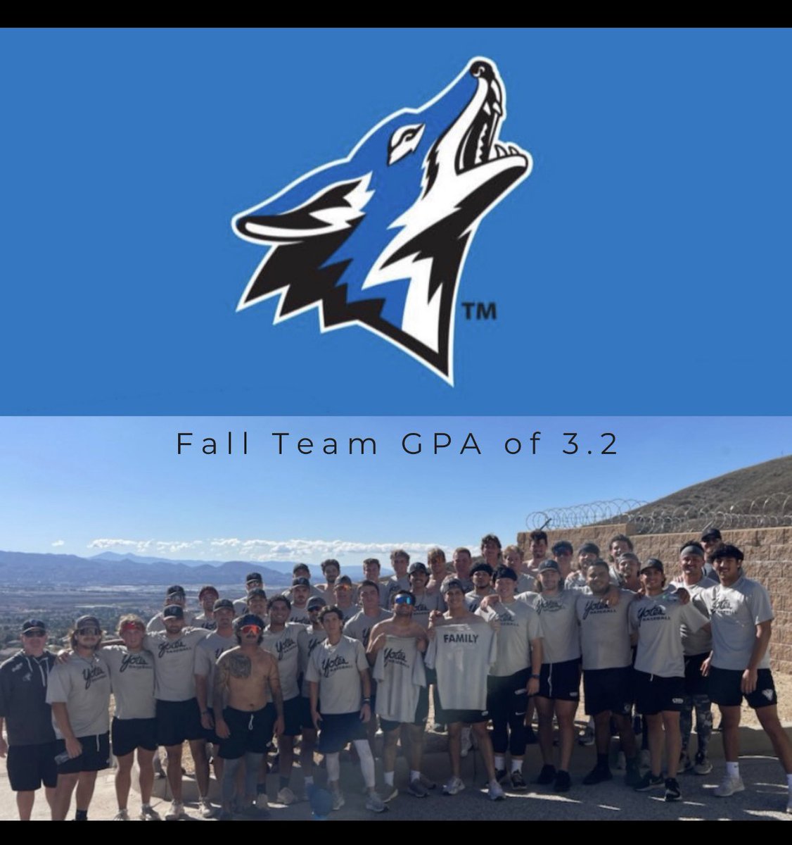 Our players put in the work both on and off of the field this fall posting a 3.2 team GPA. Proud of these young men! #GoYotes