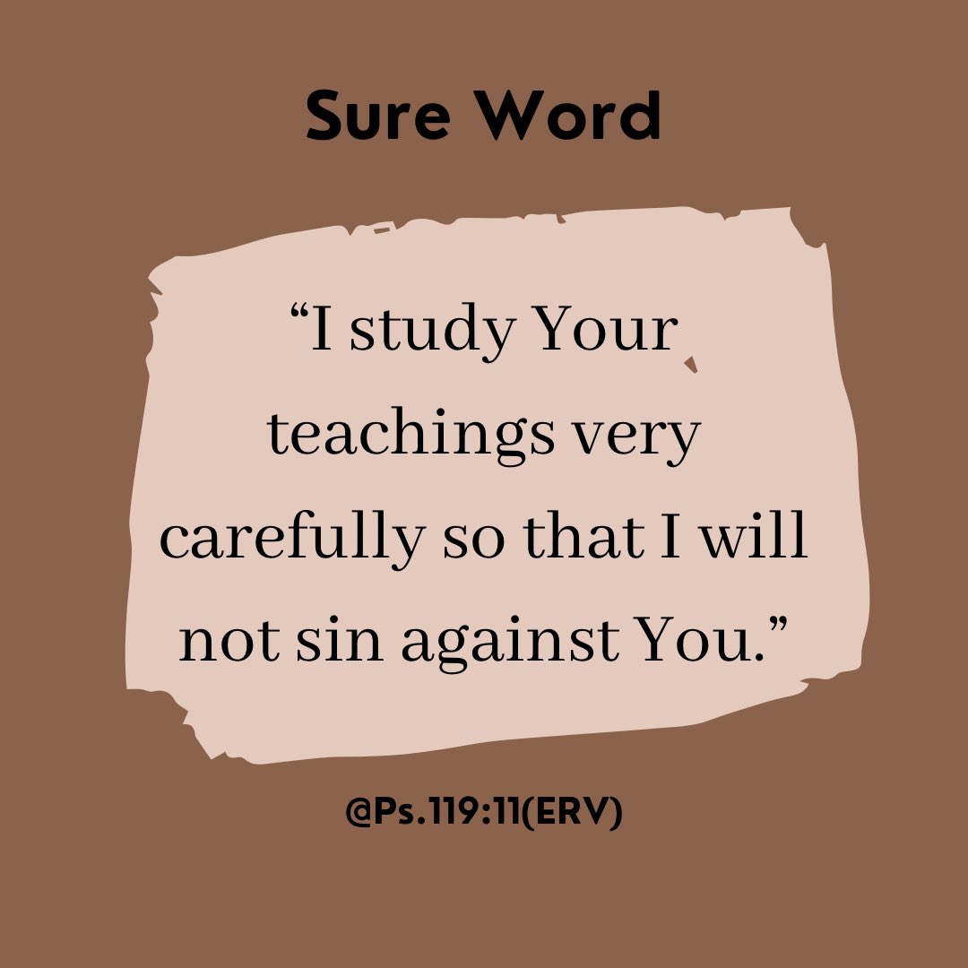 Bank on His Word in your heart so that you will not sin yourself to bankruptcy (MSG).
Good morning… 

Don’t forget to repost, like, share, and follow @sure_word_prophecy on IG for more sure Word of prophecies.
#godlyprinciples #knowgodforyourself #hiscommandsarenotgrievous