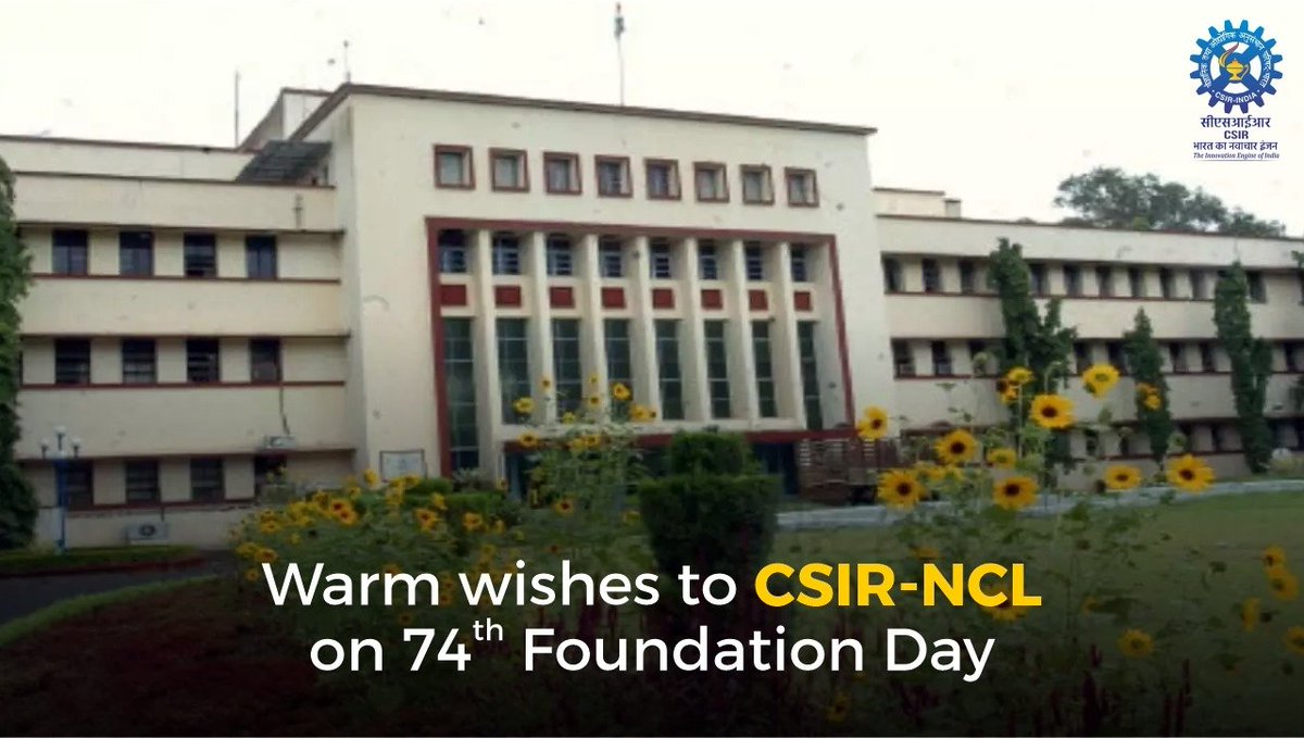@CSIR_NCL, dedicated to the nation on 3 Jan 1950, is globally known for its excellence in scientific research in chemistry &amp; chemical engg as well as for its outstanding track record of industrial research involving partnerships with industry from concept to commercialization.