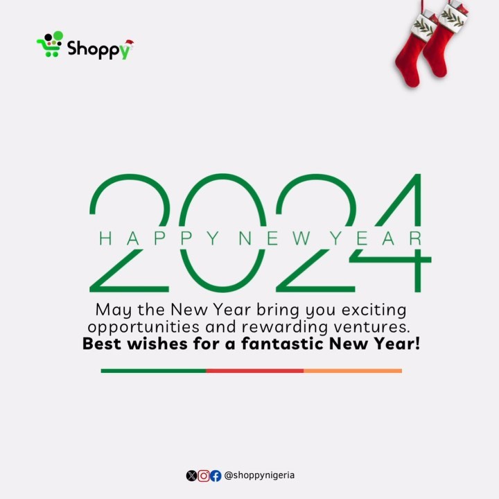shoppy_ng's tweet photo. Cheers to a fantastic year with Shoppy NG - your unwavering dedication to excellence has made every purchase a delight! Wishing our customers a joyous New Year filled with continued success and endless reasons to celebrate. Here's to another year of amazing shopping experiences! https://t.co/dkdhsSrE7N