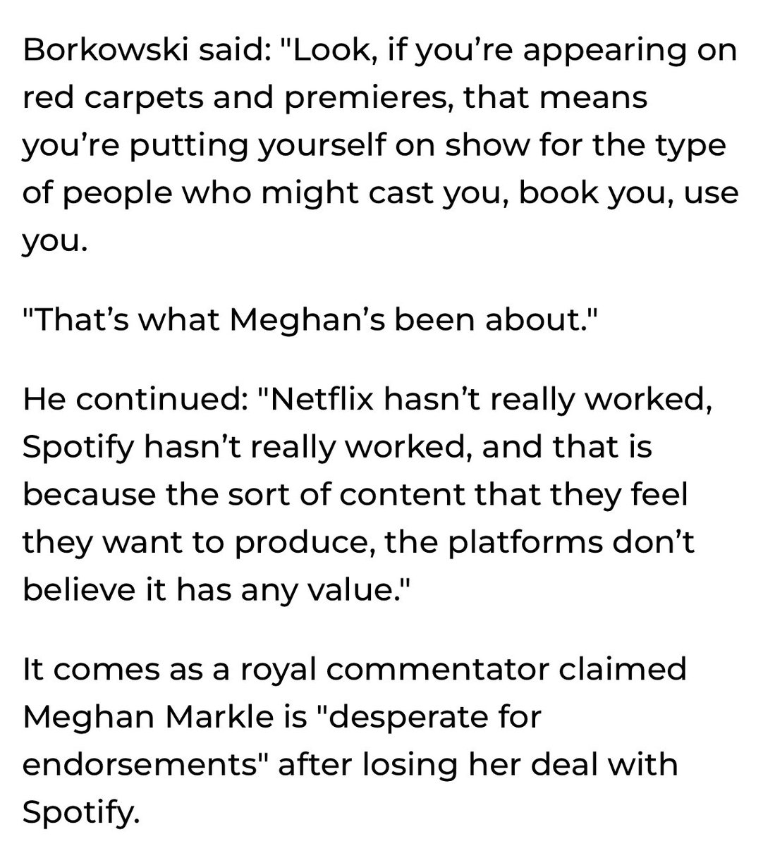 Harry’s wife is labeled desperate. What endorsement is she going to get in a youth-obsessed industry as a middle aged woman?