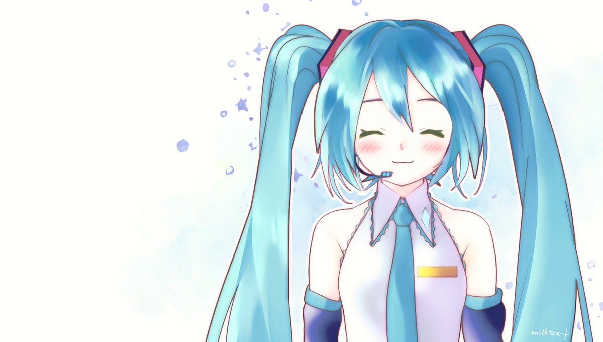 初音ミク 「#世界を笑顔でうめようぜ 」|milktea＋のイラスト
