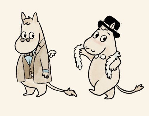 BreeGoo's tweet photo. Yet again I’m here as a Snufkin/Crowley &amp; Aziraphale/Moomin truther https://t.co/p9lA9zDFVQ