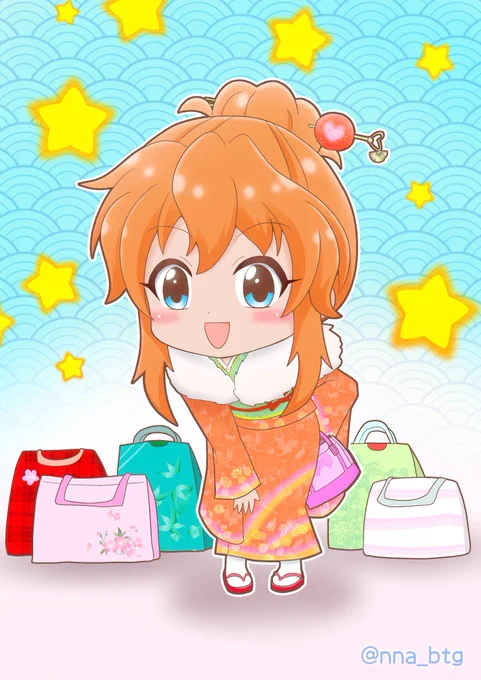お正月イラスト再掲色々です♪🎍🎌

1・初売りショッピング望

2・アルル福笑いチャレンジ(卯年に描いた)

3・サイキア型コマ!💣

4・大吉! 心美 