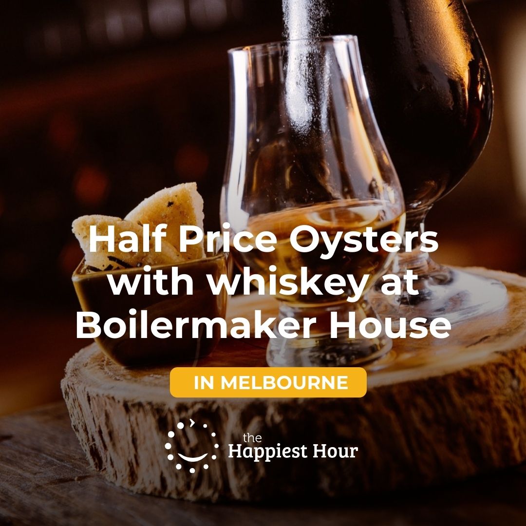 😁🦪Half-Priced Oysters at Boilermaker House in the CBD! $18 for 6, $36 for a dozen! Served with a Laphroaig 10 dropper!🥃😁

Check it out right here 🙂
thehappiesthour.com/venues/melbour…

Download the app to find more happiness near you 😊
onelink.to/thehappiesthour

#thehappiesthour #behappy