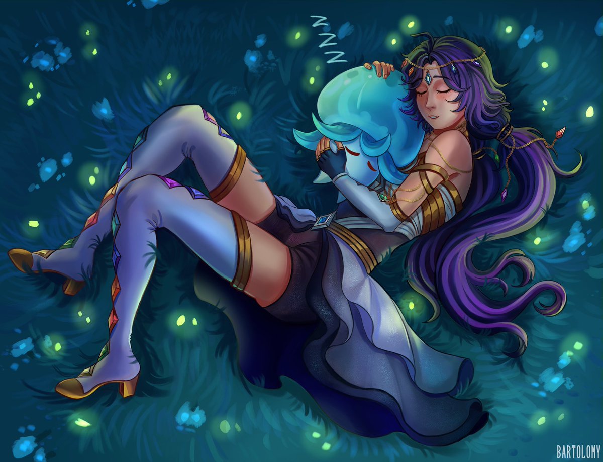 KittahtheWolf95's tweet photo. @pepperchan18 #Monia #GenshinImpactOC #CustosLucis #BongoHead #GenshinImpact

Despite being a magnet to animals and creatures, Monia is also fond of them.  So she would be sad when saying goodbye to BongoHead and insist for naps every night until then.
—
Thank you @bartolomaei for making this! https://t.co/ut5bPhfMzl