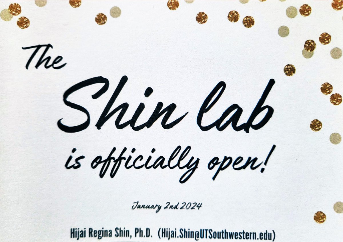 Hijai Regina Shin (@hijaishin) on Twitter photo The Shin lab is open for business on the 12th floor <a href="/CRI_UTSW/">Childrenās Research Institute at UT Southwestern</a>!! Come chat about science, life in Dallas or anythingš The Shin lab is open for business on the 12th floor <a href="/CRI_UTSW/">Childrenās Research Institute at UT Southwestern</a>!! Come chat about science, life in Dallas or anythingš