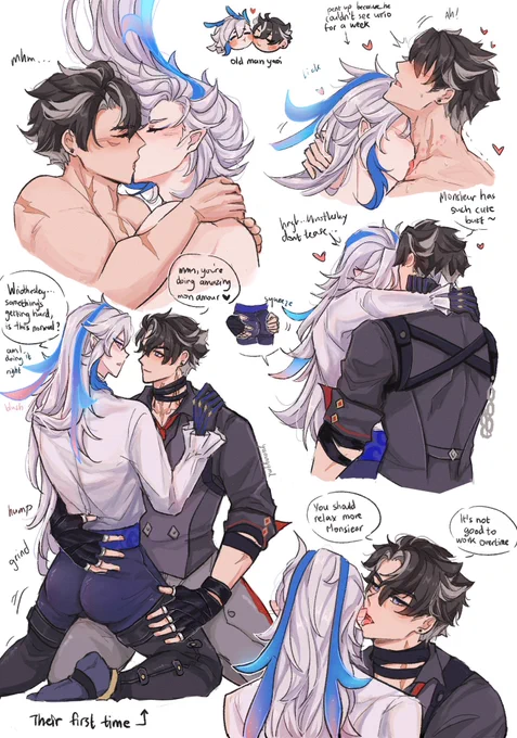 The Iudex and the Duke deepening their personal relationship ft. neuvi's horns glowing pink when he's turned on

#wriolette #neuvillette #wriothesley 