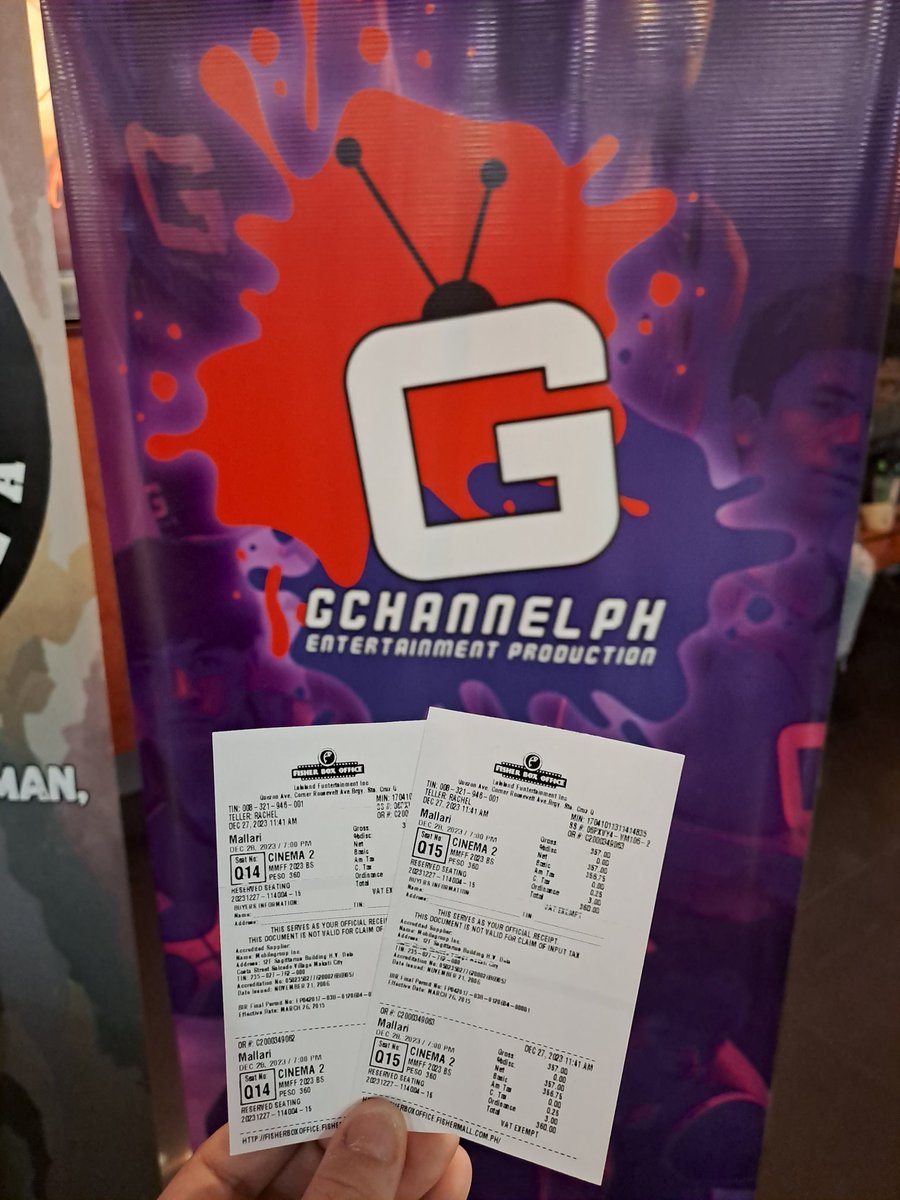 xandz34's tweet photo. Thank You G Channel PH 🎟
#FisherBoxOffice #fishermall #Mallari #MallariTheMovie #MMFF #MMFF2023 #Selfie #BlockScreening #GChannelPH #mmff2023taranamakisaya
📷 Dec 28, 2023 @Mentorque_P @piolopascual_ph @qaloyJCsantos @superjanella @ElisseJoson @gchannelph @FisherMallPH https://t.co/ILqQghYcs7