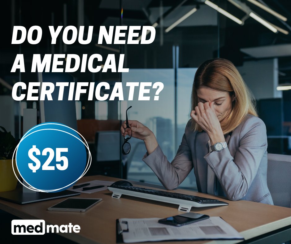 medmateapp's tweet photo. Request the medical certificate you need without leaving home. 

Complete an online questionnaire about your problem and our doctors will be able to issue a certificate to your email if approved. 

https://t.co/fpDIPKcOS0 https://t.co/valkaQpvTL