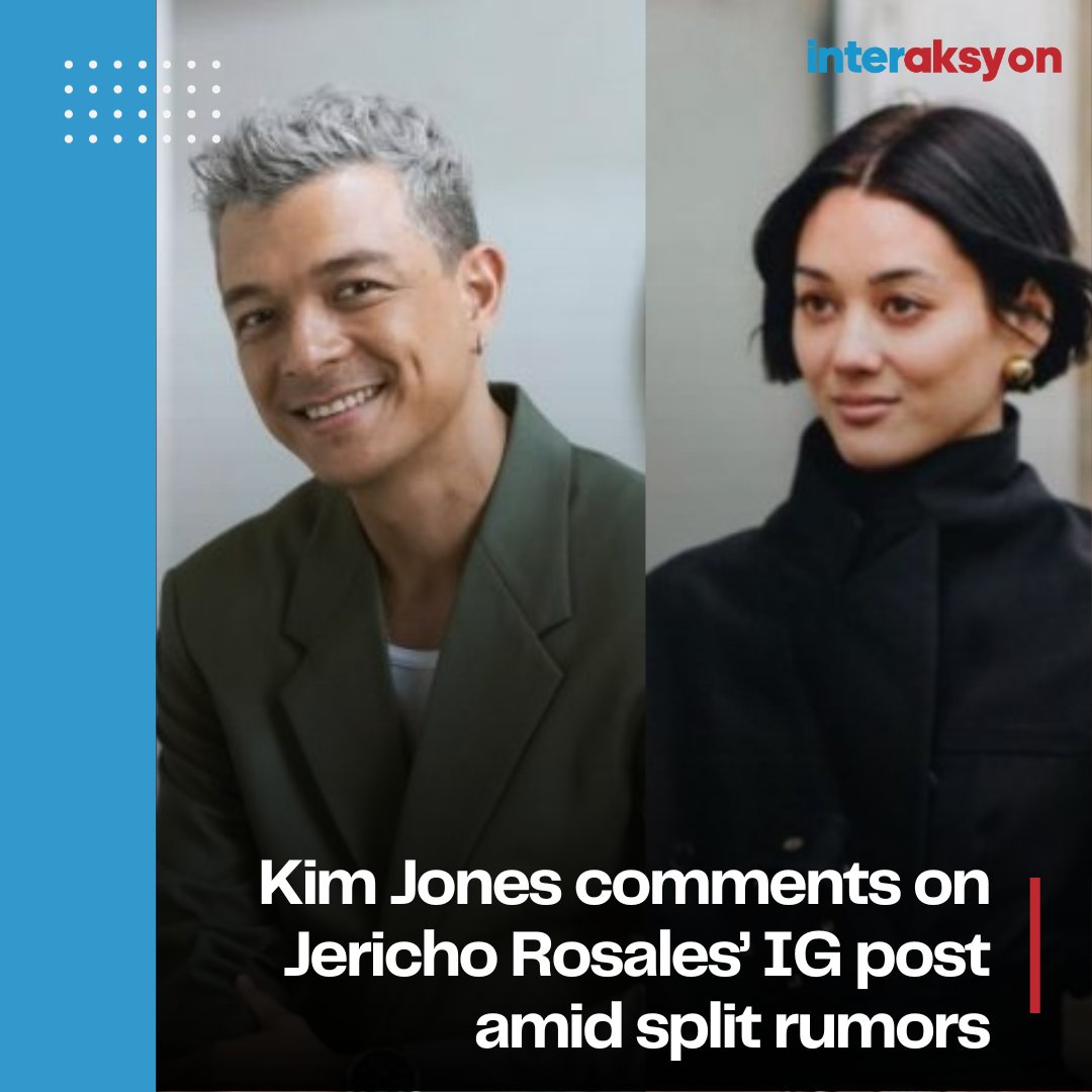 AMID BREAKUP RUMORS… Filipino-British digital creative Kim Jones, the wife of actor Jericho Rosales, commented on an Instagram post of the latter amid renewed separation rumors between the two. Read: interaksyon.philstar.com/celebrities/20…