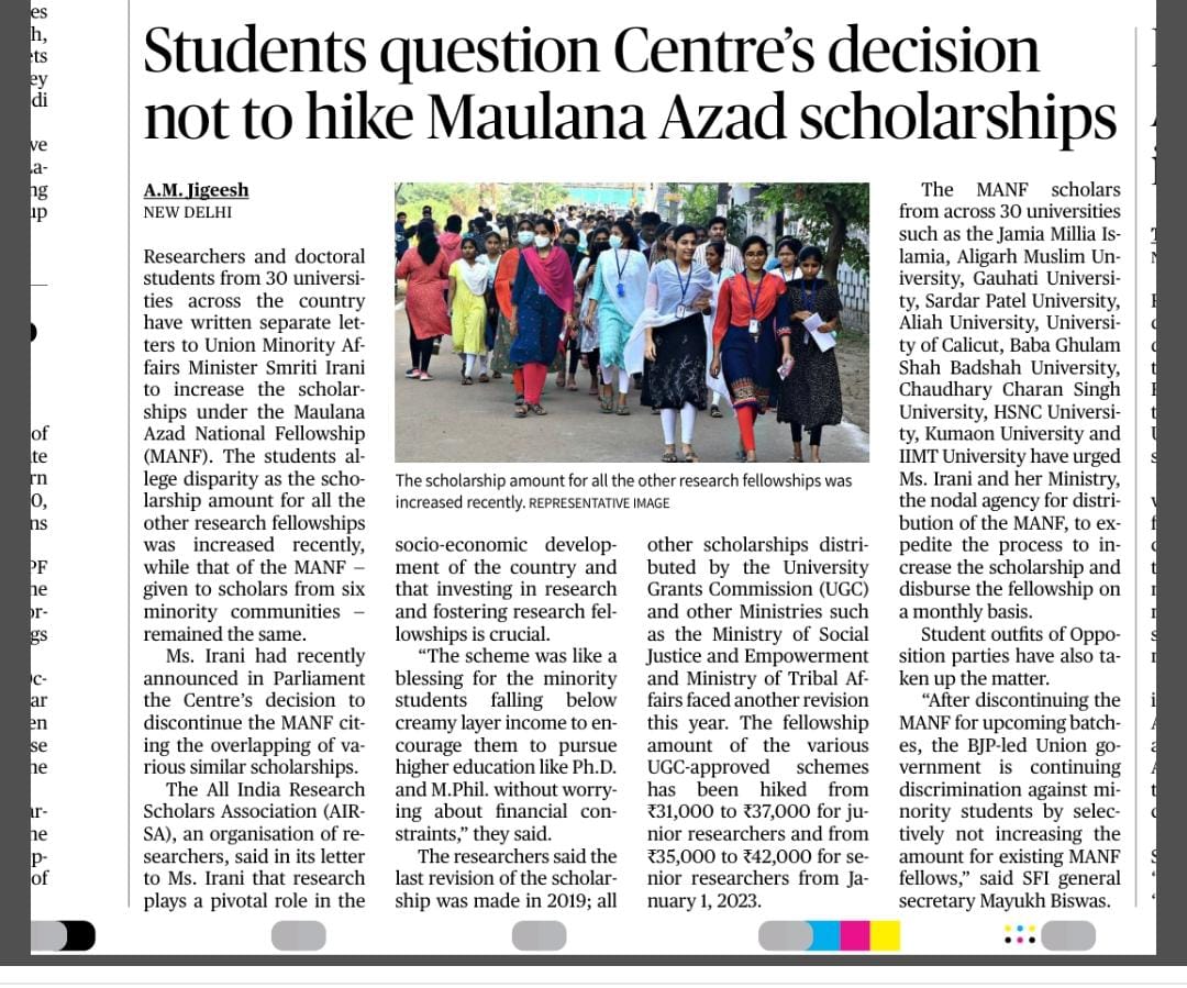 8087130882's tweet photo. Dear @manojkjhadu, seeking your support to raise the crucial matter of hiking the MANF fellowship to the Ministry of Minority Affairs. Your influence can bring attention to the needs of research scholars. Let's empower the future of research together! #HikeInMANFtoo https://t.co/8dfvKGSErO