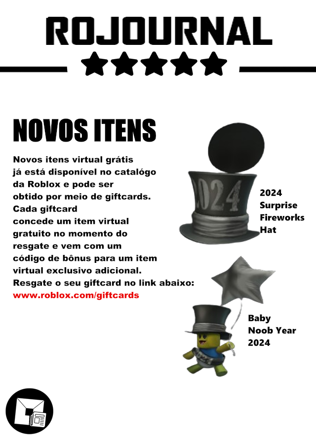 RoJournal_'s tweet photo. 📰Feliz Ano Novo!
(02/01/2024)
#Roblox #RobloxDev https://t.co/8TSt4hbgsD