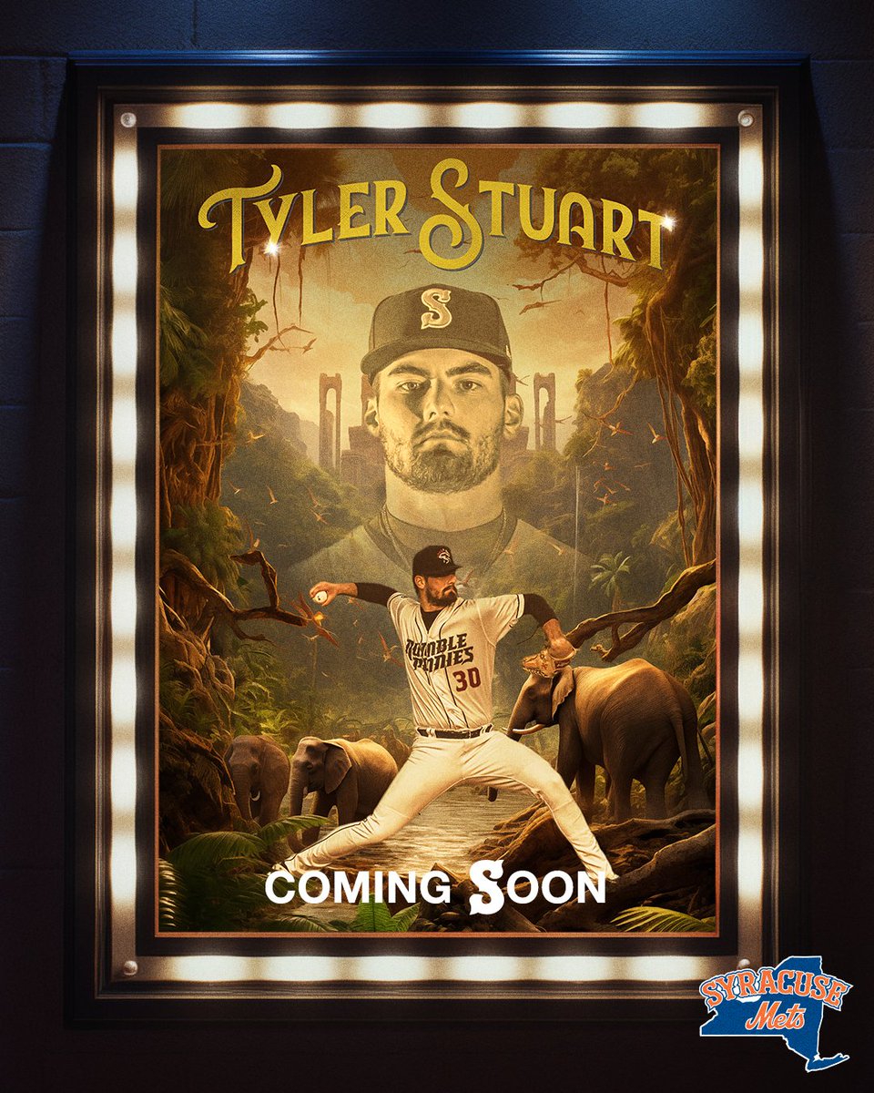 Tyler Stuart's first full season in the @Mets org was a summer blockbuster: he dominated A and AA, with a 2.20 ERA—2nd in the minor leagues among pitchers with at least 100 IP! He also K'd more than a batter per inning 🔥 Syracuse fans, are you ready? @tystuart19 is #ComingSoon