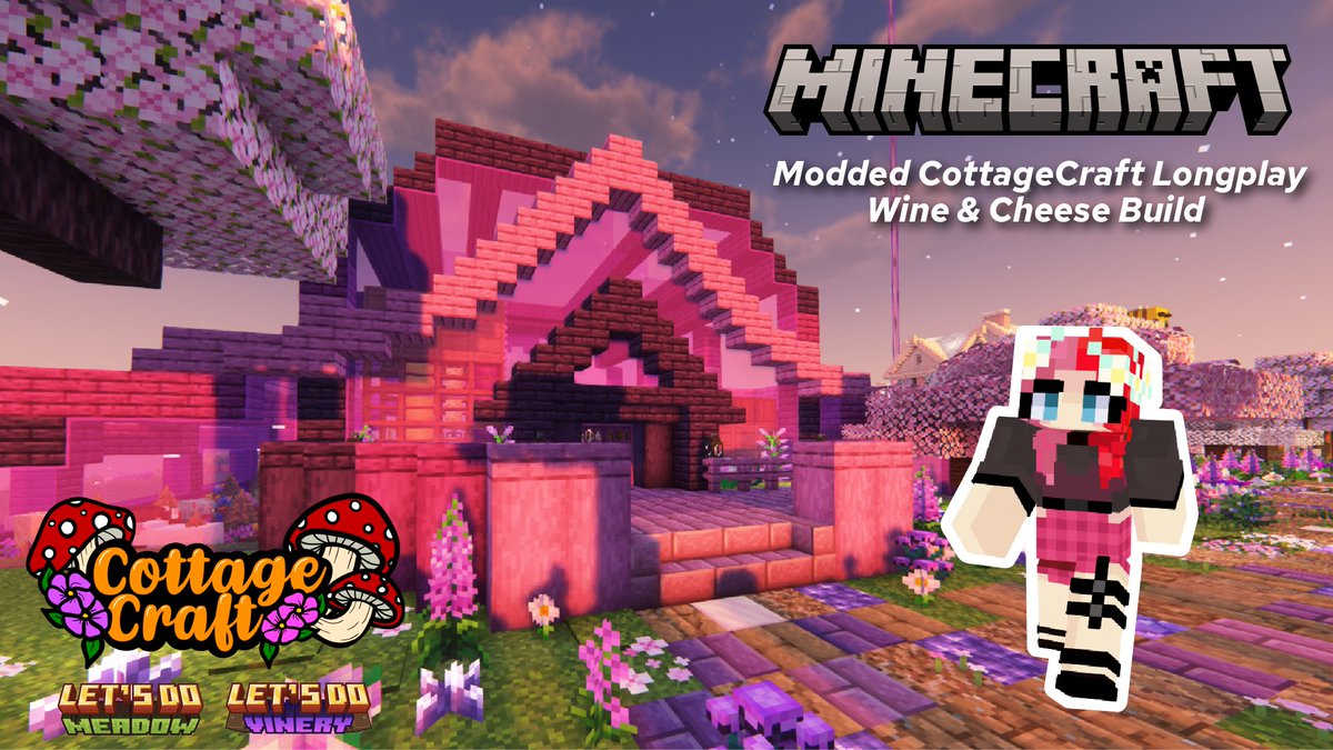 first youtube video ~ cozy building longplay from the CottageCraft SMP 🥰