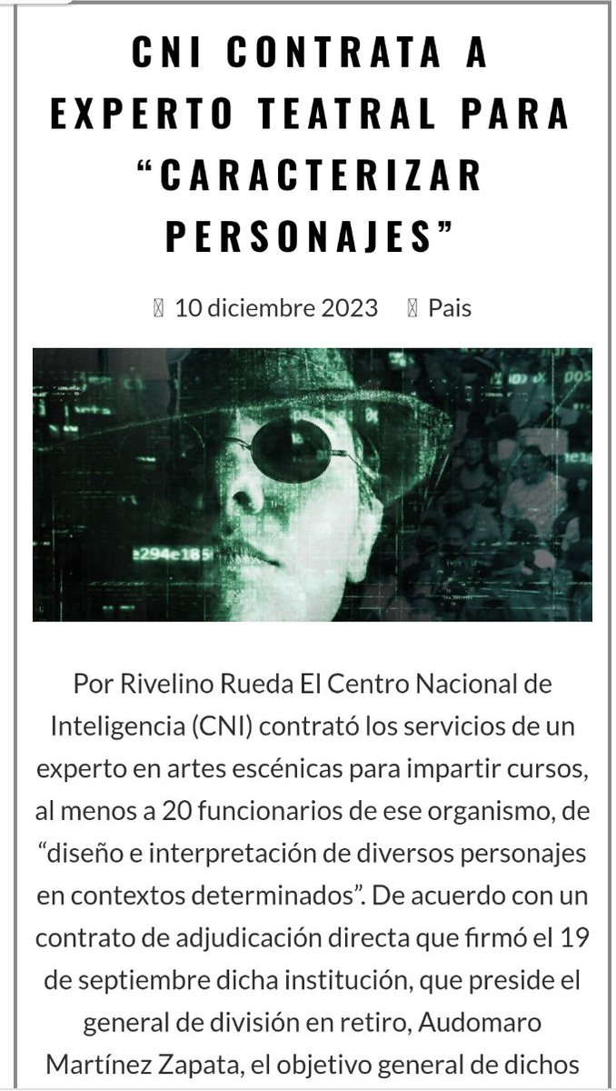 El Centro Nacional de Inteligencia anda con todo por aquello de sus cosillas para el espionaje.

Acá la historia en @REVERSOSREVERSO

#Pegasus
#Espionaje
#AgentesInfiltrados

reversos.mx/cni-contrata-a…