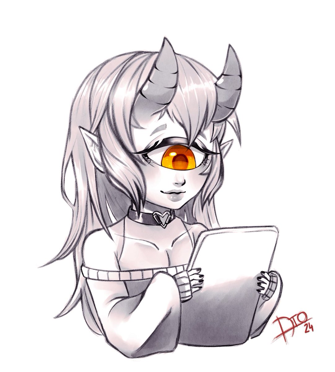 Diomant_Ghir's tweet photo. My elder thing gijinka, Vanda.
#ocart #Cyclops #gijinka #elderthing https://t.co/CiY65xbxp4