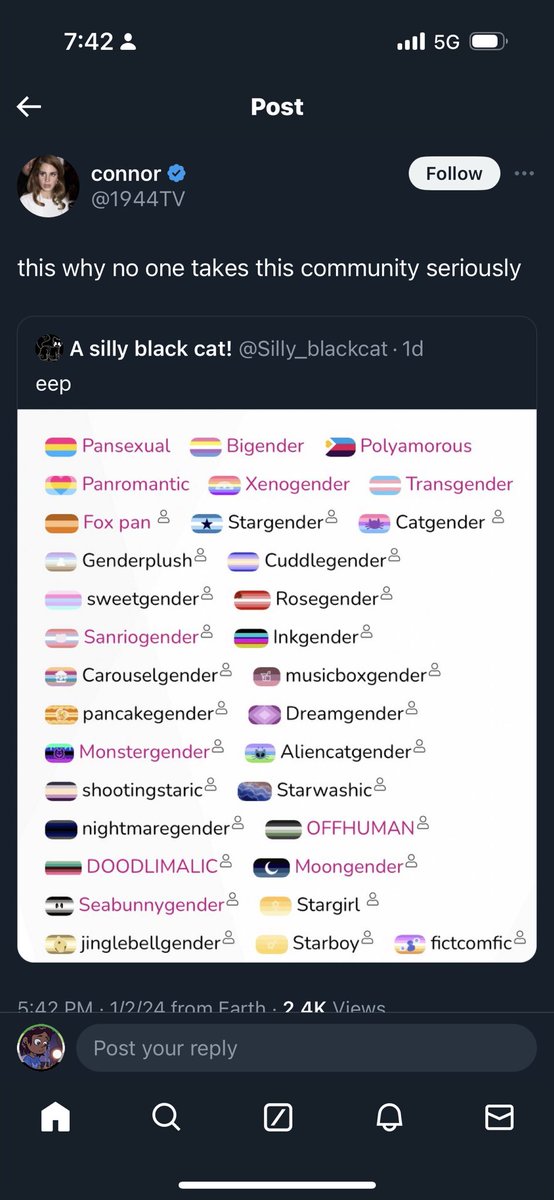 aroacespidey's tweet photo. neopronouns and xenogenders are not the fault of transphobia https://t.co/iws6RetmW0