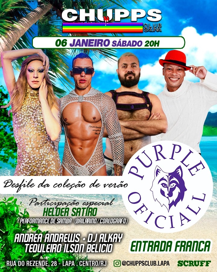 purple_oficiall's tweet photo. LANÇAMENTO COLEÇÃO VERÃO 2024

Sábado 06/01/24 às 20:00h
*Entrada franca*
________________________________

ATRAÇÕES 

Dj Alkay  agitando a pista

Show de samba com Hélder Sátiro

Tocando fogo Tequileiro Belicio

Show e apresentação Andréia Andrews

📍Local: @chuppsclub https://t.co/uiM8unTzWf