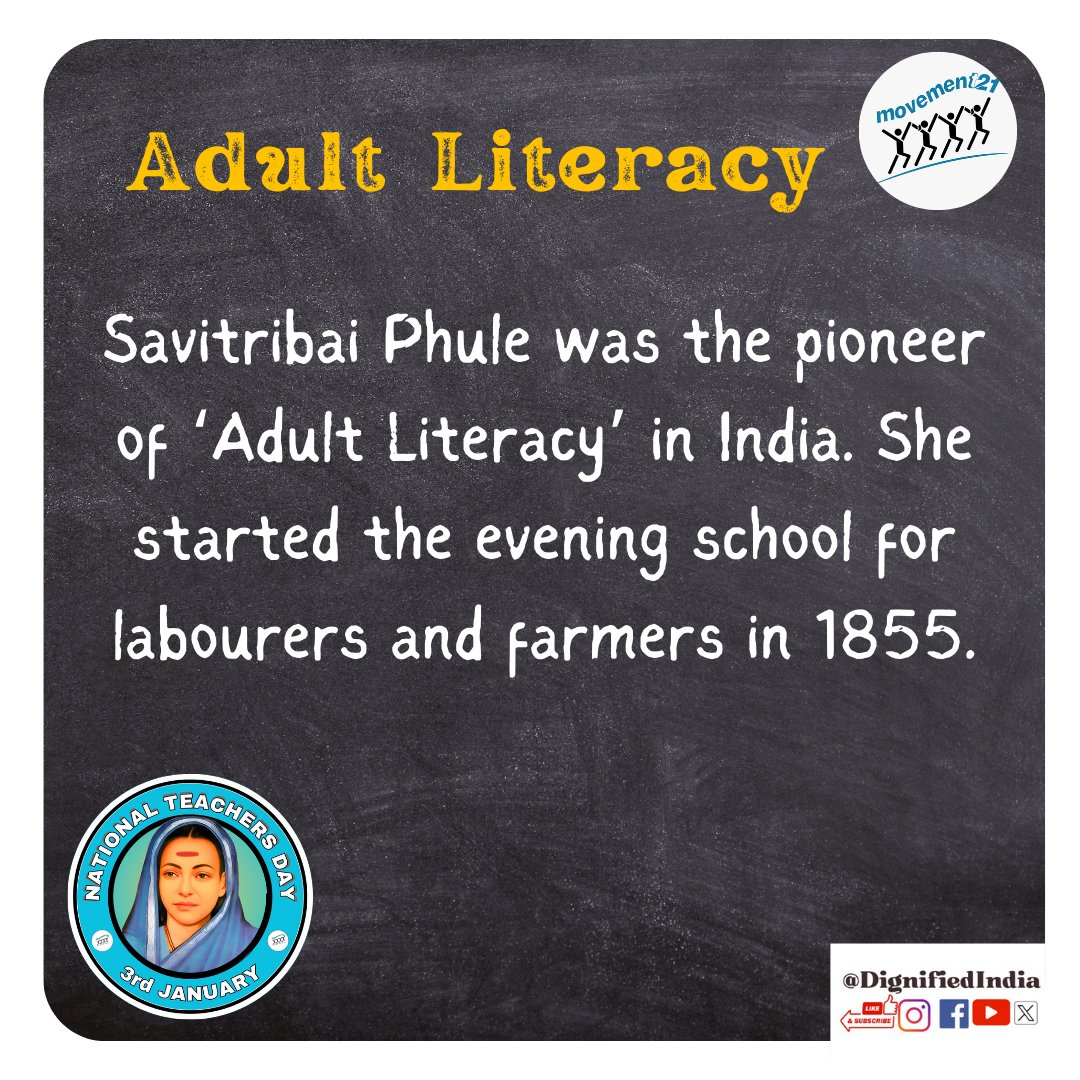 #NationalTeachersDay3Jan #SavitriBaiPhule