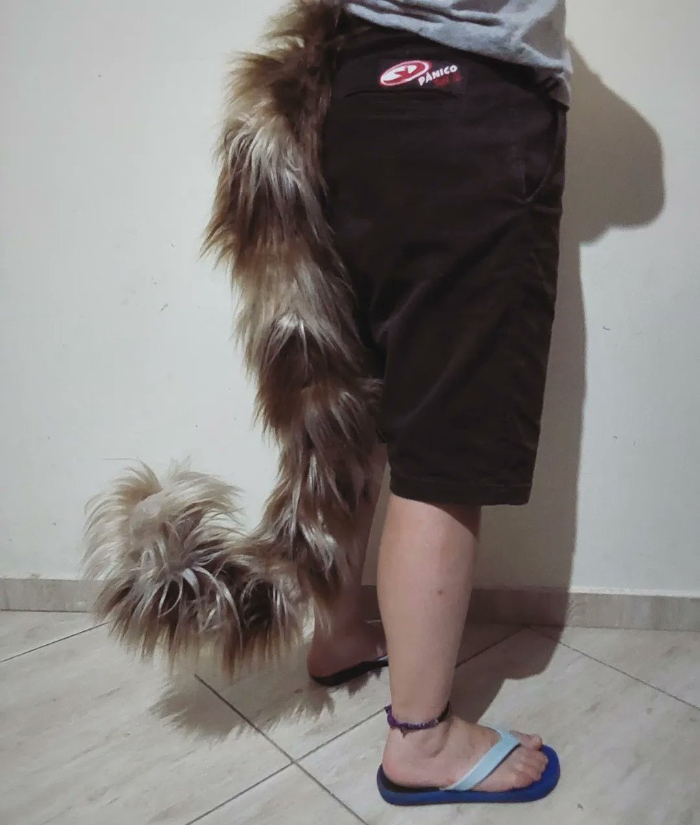 Fluffy tiger fursuit tail for Kurroe