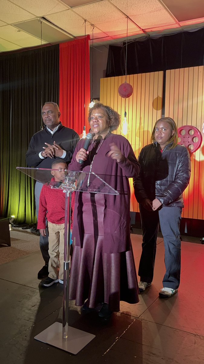 SCSenateDems's tweet photo. 🎉Congratulations to State Senator Elect Tameika Isaac Devine on her victory in District 19! 🎉 Tonight, @TIDEVINE takes the stage with her family to celebrate this significant achievement. https://t.co/uDx12m2ZBF