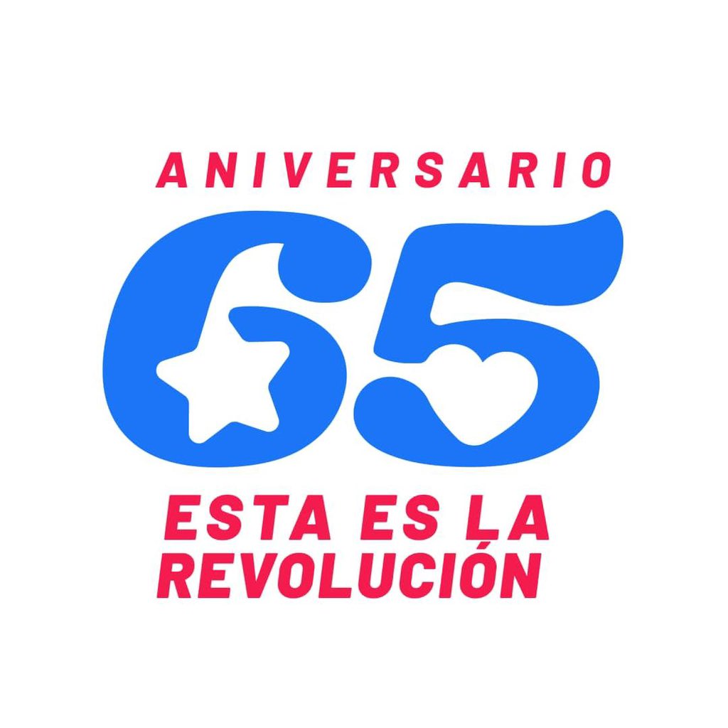 Queremos agradecer las felicitaciones que van llegando por el 65 aniversario de la Revolución, desde todos los confines del mundo. En formato tradicional y por redes sociales. A todos, las gracias y la certeza de que la Revolución seguirá más viva que nunca. #EstaEsLaRevolución