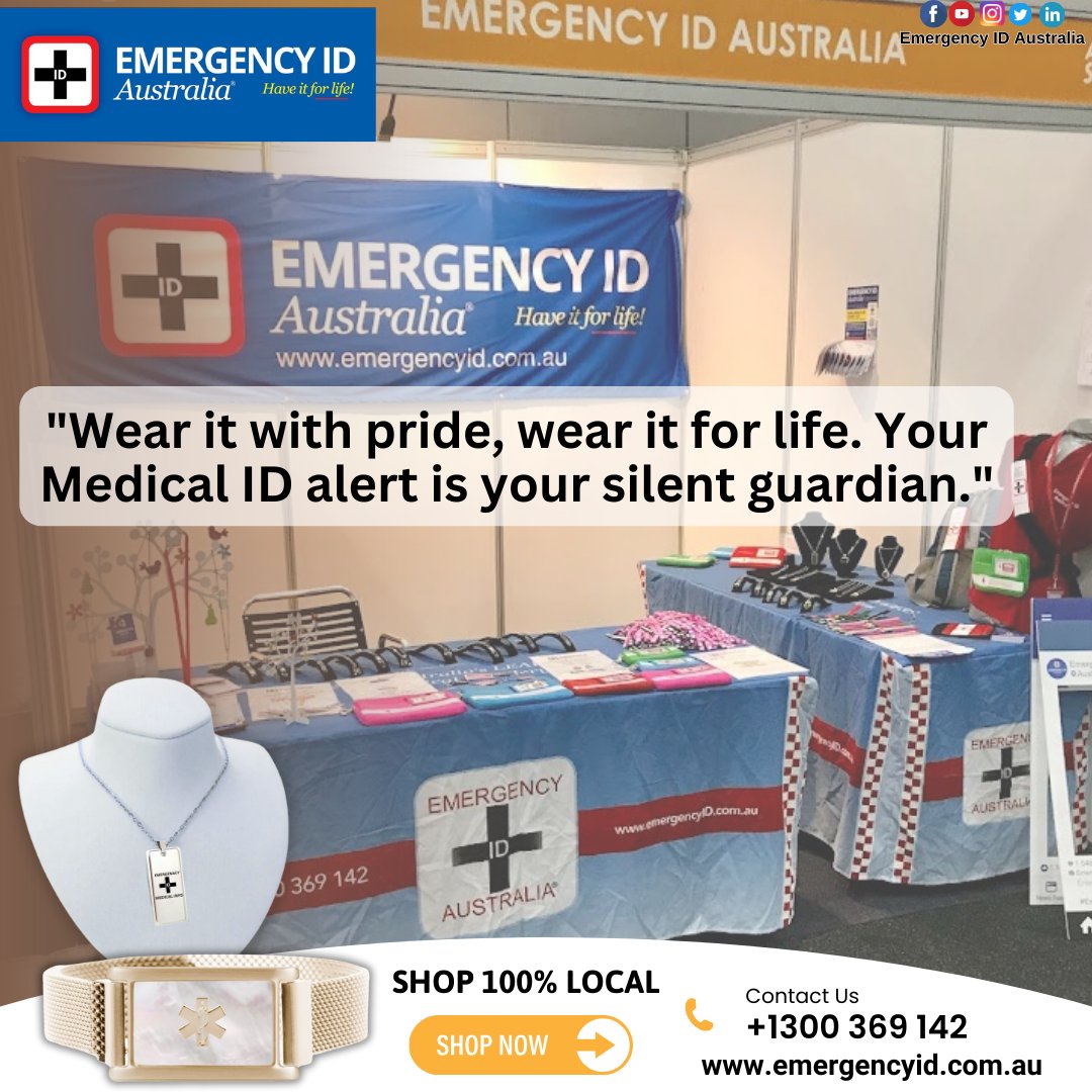 EmergencyIDAust's tweet image. Wear it with pride, wear it for life. Your Medical ID alert is your silent guardian.

𝐅𝐨𝐫 𝐦𝐨𝐫𝐞 𝐝𝐞𝐭𝐚𝐢𝐥𝐬:
Website: emergencyid.com.au
Call: +1300 369 142
Subscribe: youtube.com/@EmergencyIDAu…

#emergencyidaustralia #supportlocalbuisness #medicalidalert #quotesdaily