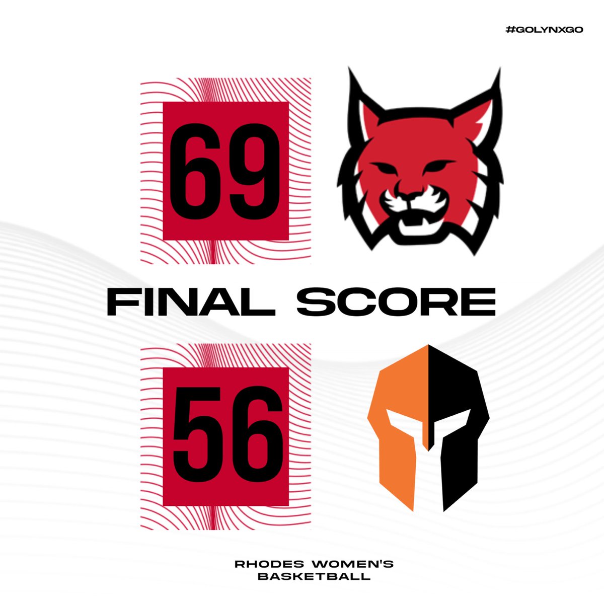 Rhodes_WBB's tweet photo. First Conference Win ✅

Stat Leaders: 

- #34 Giana Vlahakos 
   22 points  11 rebounds

- #10 Avery Marsh
  14 points  4 rebounds 

- #1  Kearstyn Seay
  10 points  4 rebounds

#RollLynx
#COMPETE https://t.co/Kae3BAlXWk
