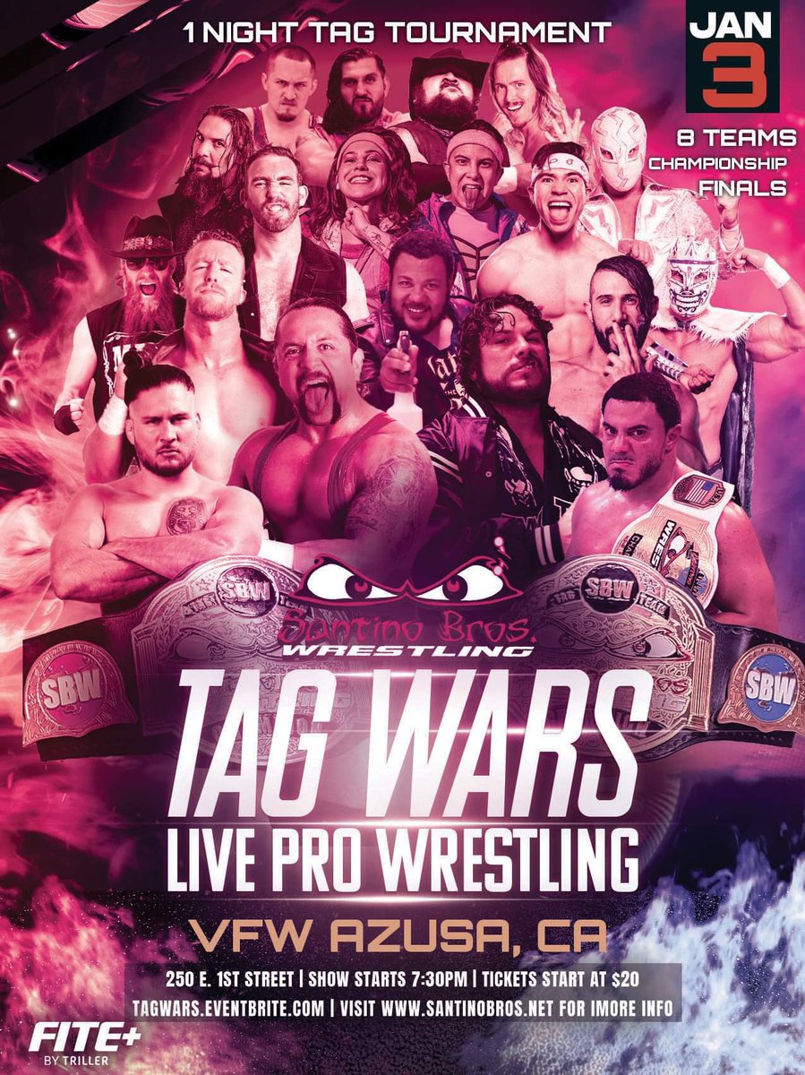 Tomorrow night! Be there. First show of the New Year and we will crown the first ever @SantinoBros Tag Team Champions. TAGWARS.eventbrite.com