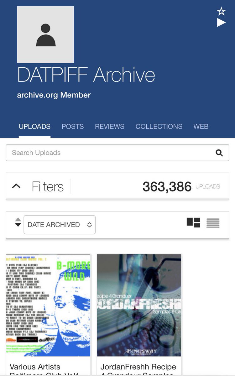 gothamhiphop's tweet image. The legendary mixtape site DatPiff has uploaded over 300,000 mixtapes to archive.org in an effort to preserve its catalog ‼️

Earlier this year, the site’s hard drive crashed and thousands of projects were at risk of being lost to the general public but thankfully, it…